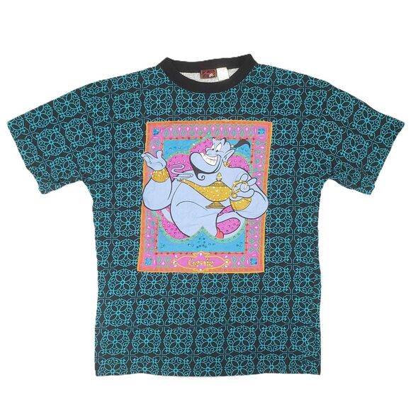 Vintage Disney Aladdin Genie Movie Promo Shirt Bedazzled Tapestry AOP DonnKenny